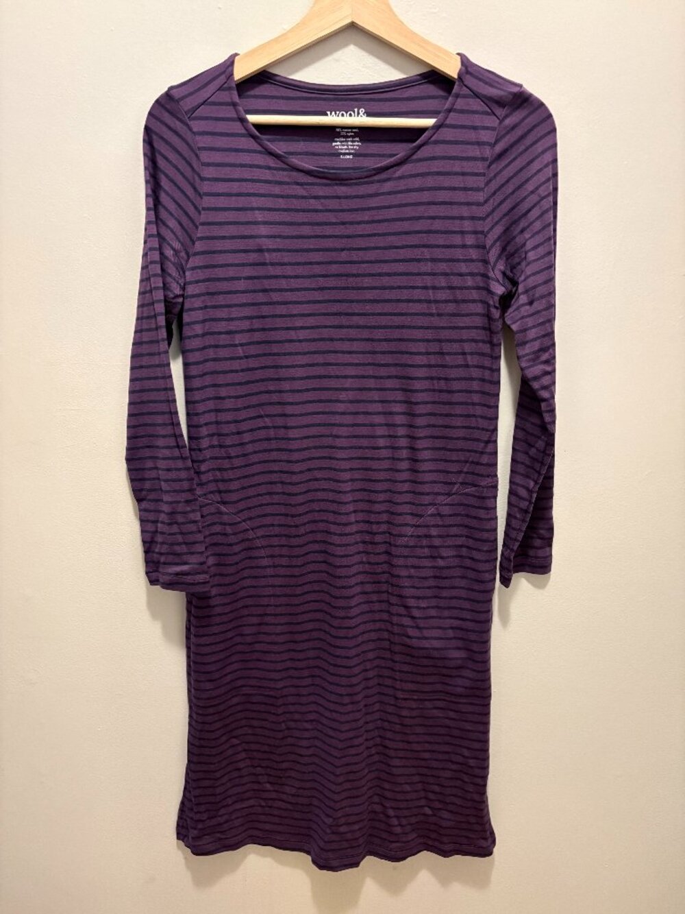 Wool& Margo Marionberry & Navy Stripe Small-Long